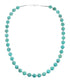 Navajo Turquoise Sterling Silver Bead Necklace TX10197